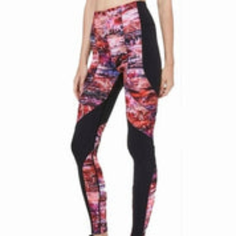 Lululemon Wunder Under Leggings Panel Floral Size 6